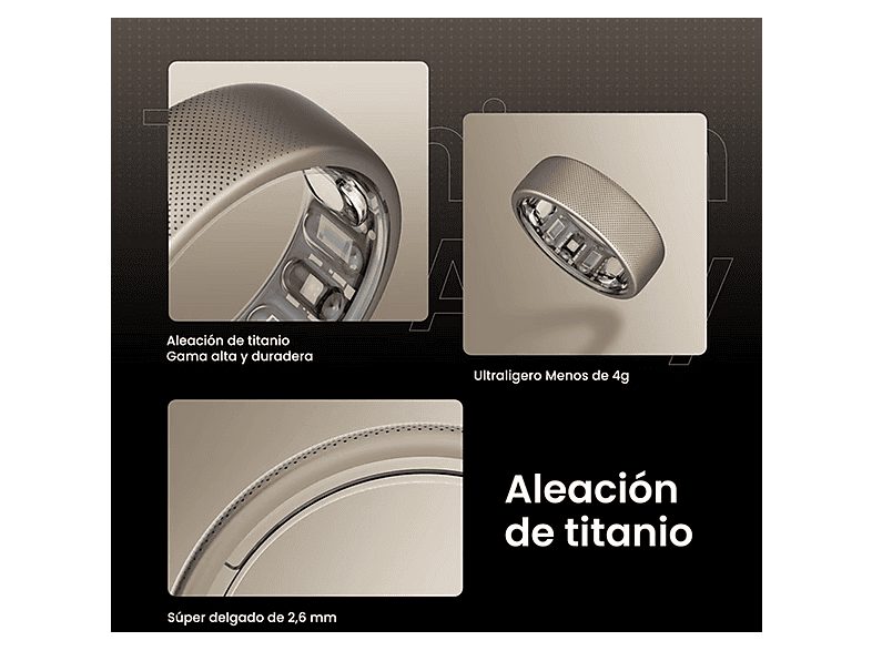 Anillo inteligente - AMAZFIT W2321TY1N, Inteligencia Artificial=Basic IA, 18,5 mAh, Titanio — foto 5