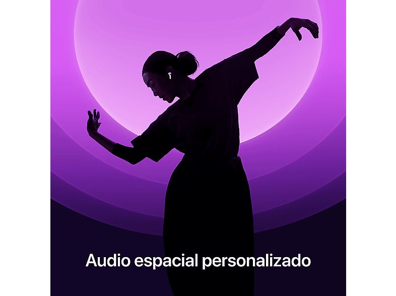 Apple AirPods 4 (2024 4ª gen), Inalámbricos, Bluetooth®, Estuche de carga USB-C, Chip H2, Siri, USB-C, Blanco — foto 5