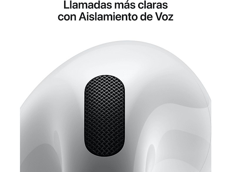 Apple AirPods 4 (2024 4ª gen), Inalámbricos, Bluetooth®, Estuche de carga USB-C, Chip H2, Siri, USB-C, Blanco — foto 6