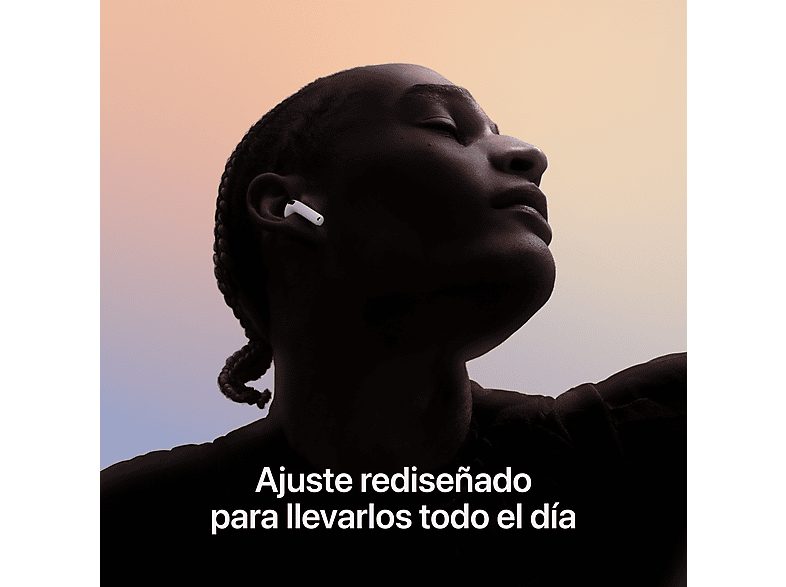Apple AirPods 4 con Cancelación Activa de Ruido (2024 4ª gen), Inalámbricos, Bluetooth®, Estuche de carga USB-C con altavoz, Chip H2, Siri, Blanco — foto 4