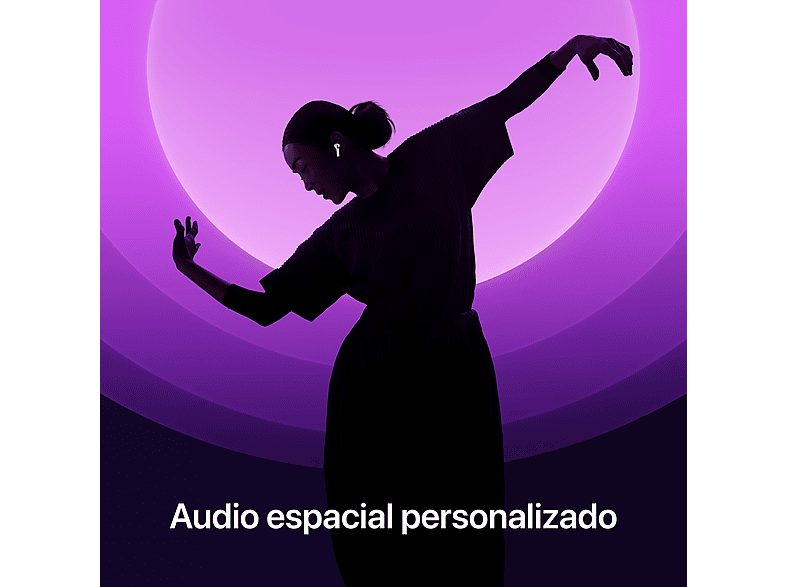 Apple AirPods 4 con Cancelación Activa de Ruido (2024 4ª gen), Inalámbricos, Bluetooth®, Estuche de carga USB-C con altavoz, Chip H2, Siri, Blanco — foto 5