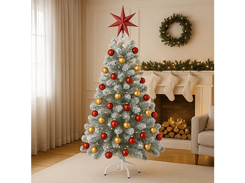 Árbol de Navidad con decoración - WELLHOME PK8663, Multicolor — foto 2