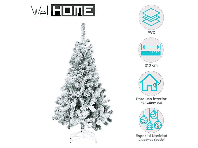Árbol de Navidad con decoración - WELLHOME PK8663, Multicolor — foto 4