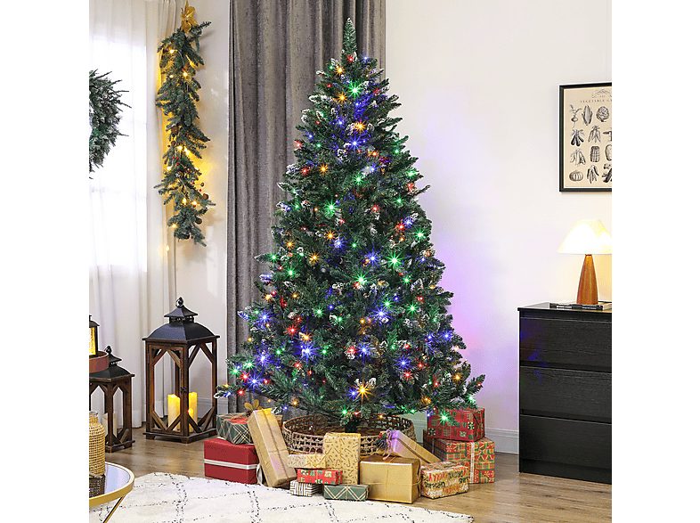 Árbol de Navidad con luz - HOMCOM 83C-080V91GN, Verde — foto 2
