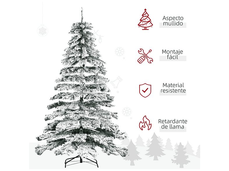 Árbol de Navidad - HOMCOM 830-321, Multicolor — foto 5