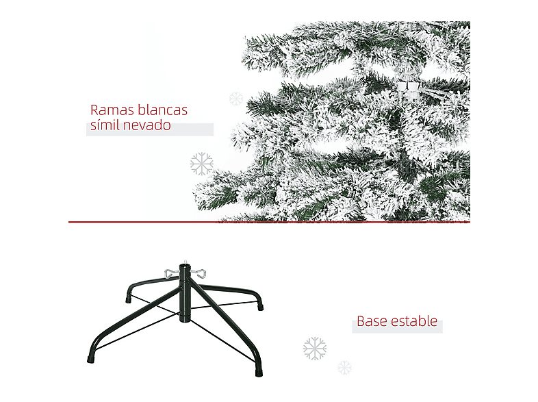 Árbol de Navidad - HOMCOM 830-321, Multicolor — foto 8