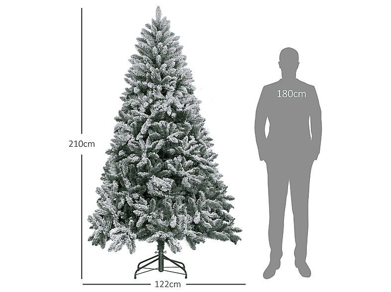 Árbol de Navidad - HOMCOM 830-885V02GN, Verde — foto 3