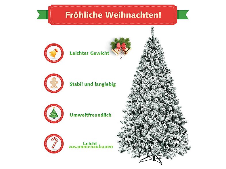 Árbol de Navidad - NORTHIO 29586, Verde nevado — foto 3