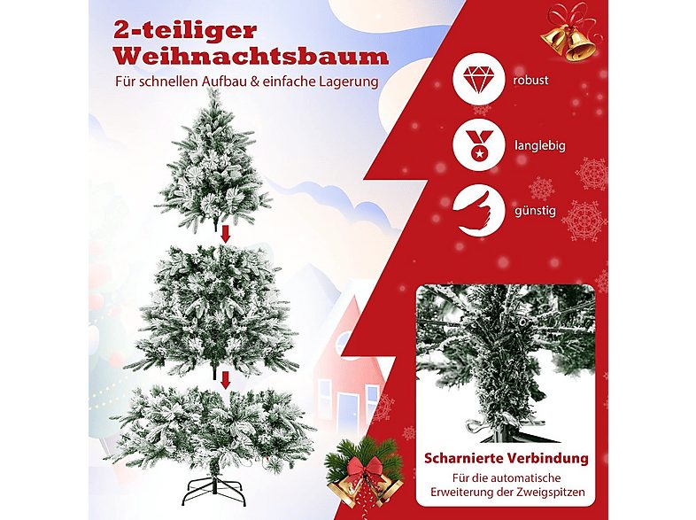 Árbol de Navidad - NORTHIO 32302, Verde nevado — foto 5