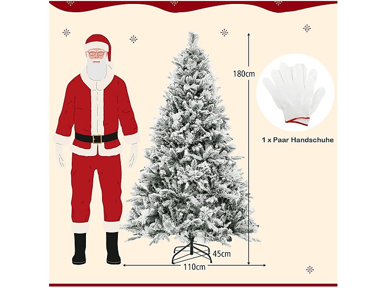 Árbol de Navidad - NORTHIO 32340, Verde nevado — foto 2