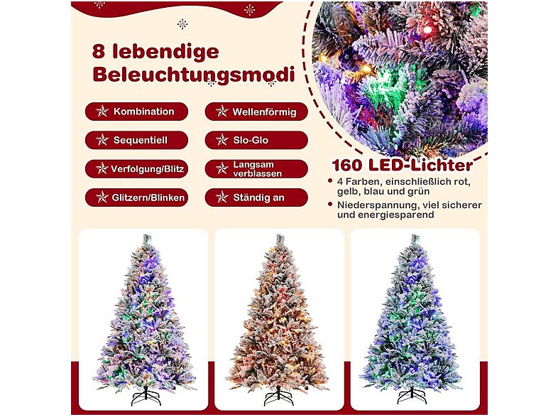 Árbol de Navidad - NORTHIO 32340, Verde nevado — foto 3