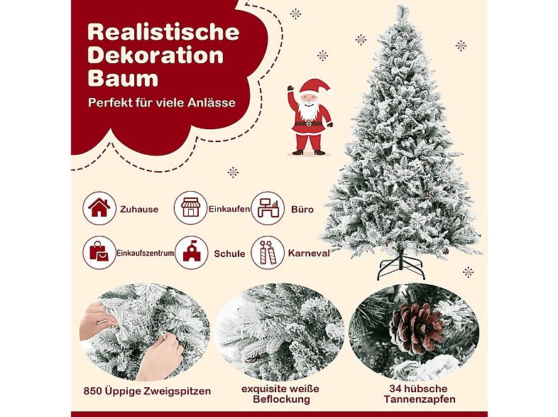 Árbol de Navidad - NORTHIO 32340, Verde nevado — foto 5