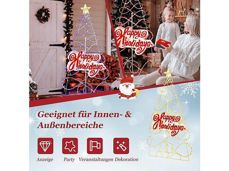 Árbol de Navidad - NORTHIO 71008, Multicolor — foto 4