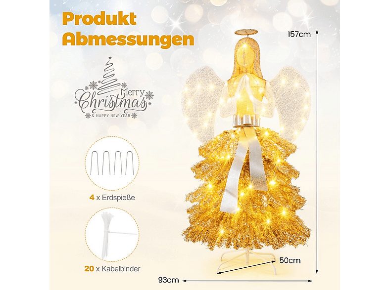 Árbol de Navidad - NORTHIO 84787, Blanco — foto 3