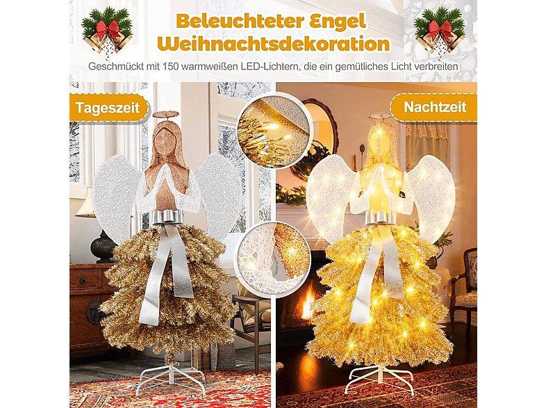 Árbol de Navidad - NORTHIO 84787, Blanco — foto 4