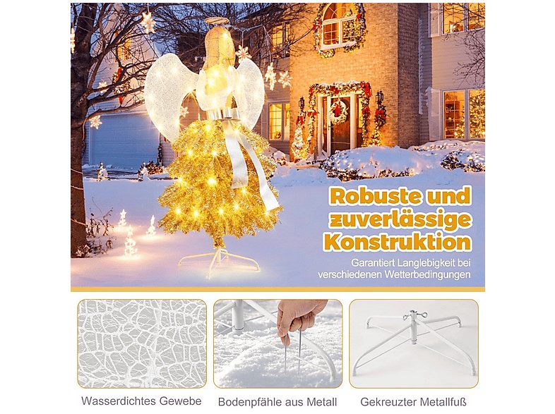 Árbol de Navidad - NORTHIO 84787, Blanco — foto 5