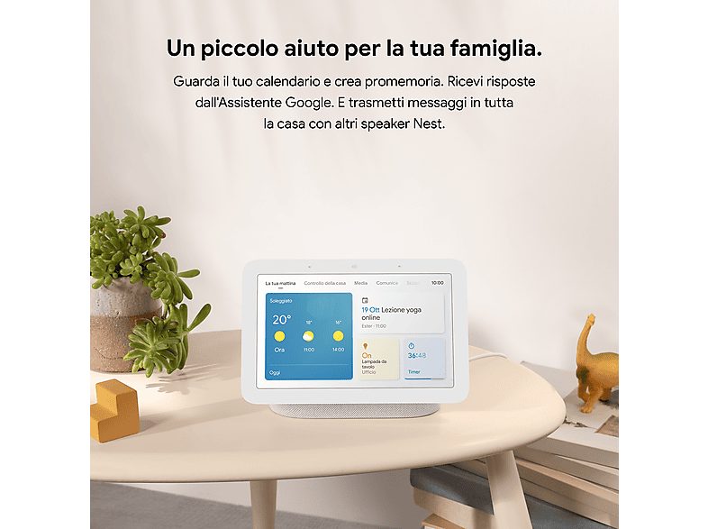 Asistente inteligente - GOOGLE Nest Hub, Bluetooth, Google Assistant, Carbón — foto 6