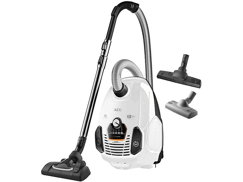 Aspirador con bolsa - AEG 900 258 412, 650 W, Depósito 3,5 l, Blanco