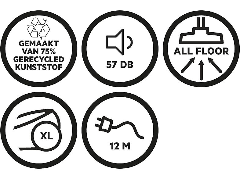 Aspirador con bolsa - AEG 900 258 509, 500 W, Depósito 3,5 l, Negro — foto 2