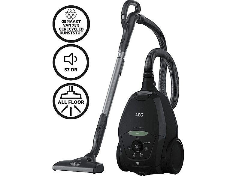 Aspirador con bolsa - AEG 900 258 509, 500 W, Depósito 3,5 l, Negro — foto 5