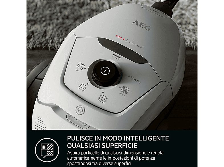 Aspirador con bolsa - AEG 900258506, 600 W, Depósito 3,5 l, Gris — foto 3