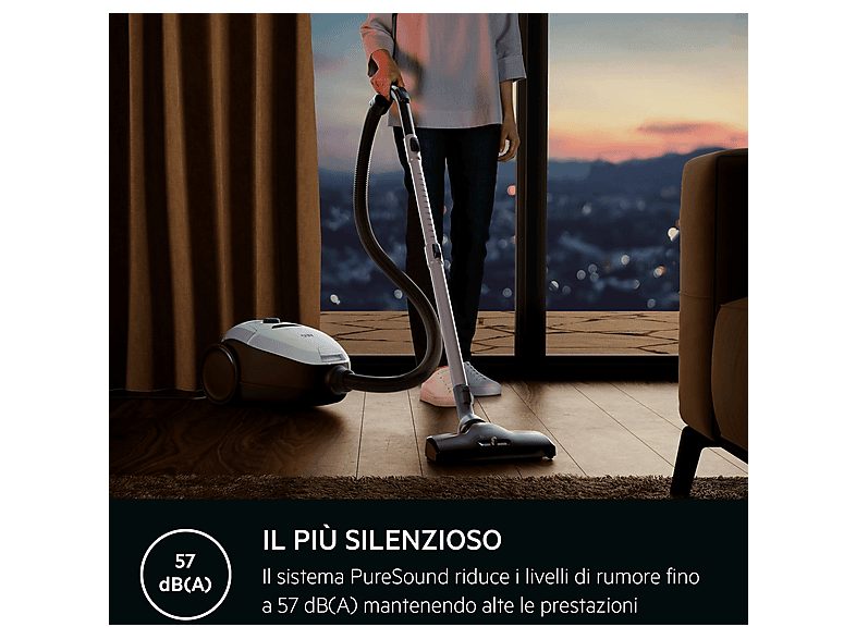 Aspirador con bolsa - AEG 900258506, 600 W, Depósito 3,5 l, Gris — foto 4