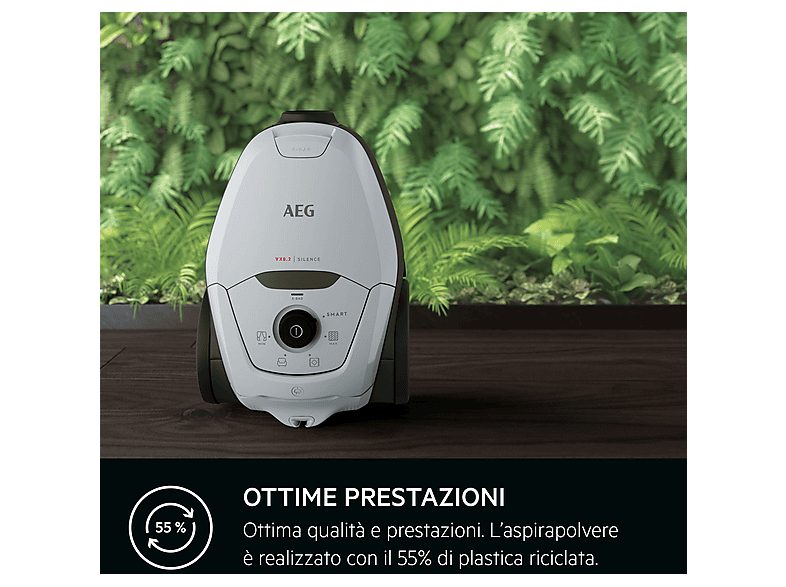 Aspirador con bolsa - AEG 900258506, 600 W, Depósito 3,5 l, Gris — foto 6