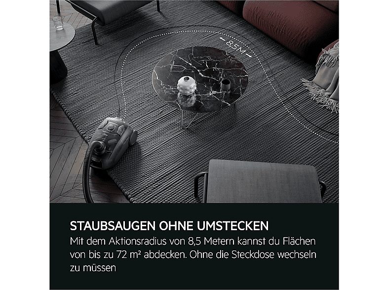 Aspirador con bolsa - AEG AB51C1DB, 750 W, Potencia de succión 209 W, Depósito 3,5 l, Azul — foto 6