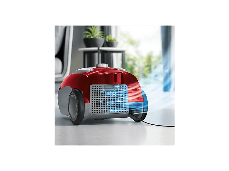 Aspirador con bolsa - AEG VX4-1-WR-A, 750 W, Depósito 3 l, Negro, Rojo — foto 5