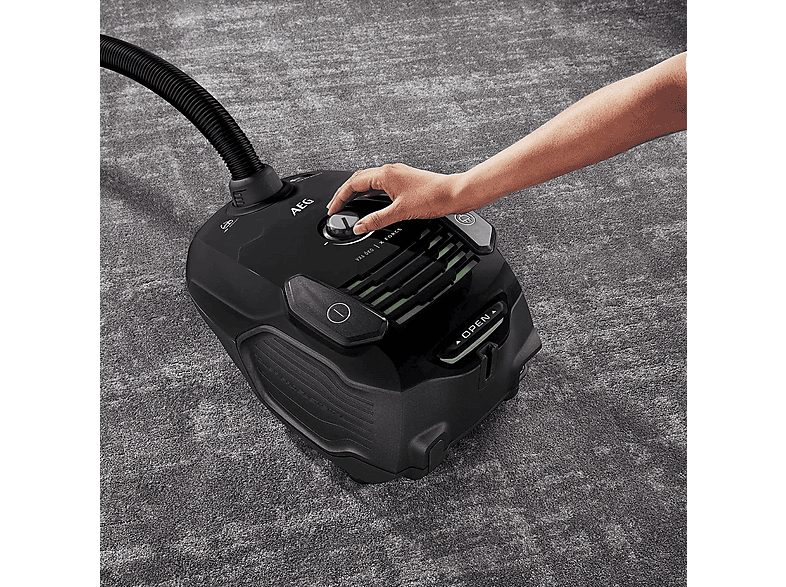 Aspirador con bolsa - AEG VX6-2-ÖKOX, 800 W, Potencia de succión 230 AirWatt, Depósito 3,5 l, Negro — foto 3