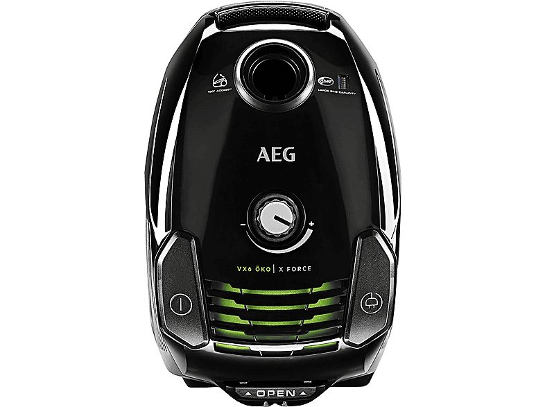 Aspirador con bolsa - AEG VX6-2-ÖKOX, 800 W, Potencia de succión 230 AirWatt, Depósito 3,5 l, Negro — foto 6