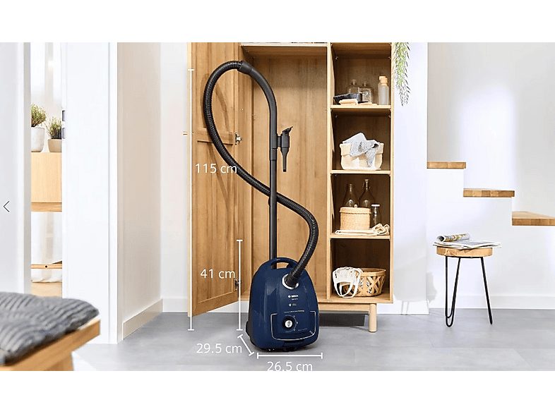 Aspirador con bolsa - BOSCH AKLBB1670809438, 600 W, Depósito 4 l, Azul — foto 6