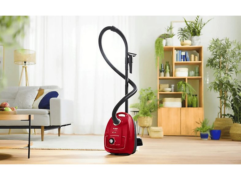 Aspirador con bolsa - BOSCH AKLBB1670810012, 600 W, Depósito 4 l, Rojo — foto 7