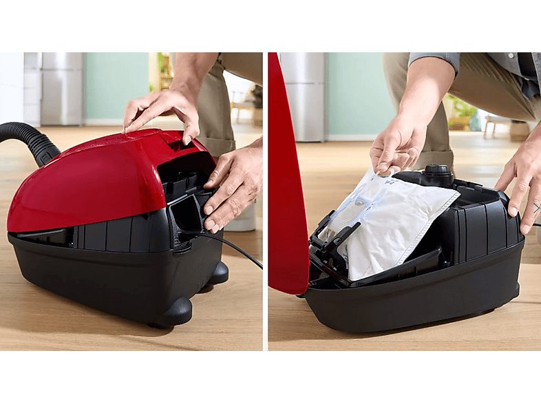 Aspirador con bolsa - BOSCH AKLBB1670810012, 600 W, Depósito 4 l, Rojo — foto 9