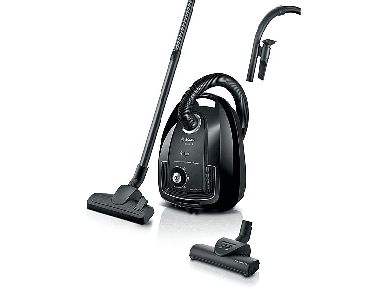 Aspirador con bolsa - BOSCH BGB38BA3T, 850 W, Depósito 4 l, Negro