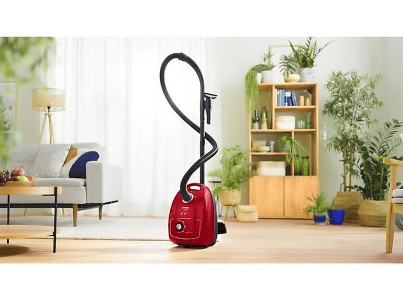 Aspirador con bolsa - BOSCH BGB38RD2, 600 W, Depósito 4 l, Rojo — foto 2