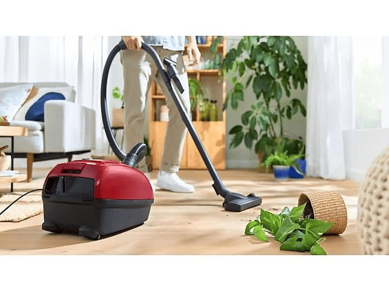 Aspirador con bolsa - BOSCH BGB38RD2, 600 W, Depósito 4 l, Rojo — foto 3
