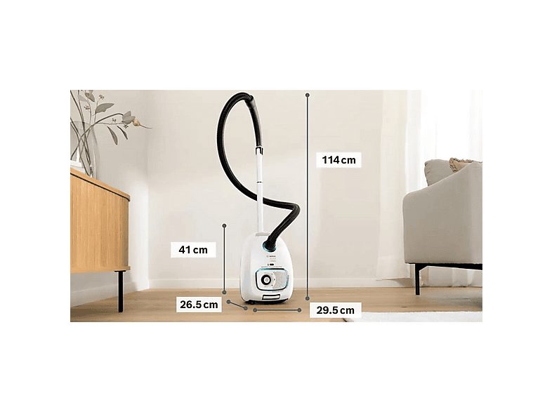 Aspirador con bolsa - BOSCH BGB41HYG1H, 600,00 W, Depósito 4,00 l, Bicolor — foto 4