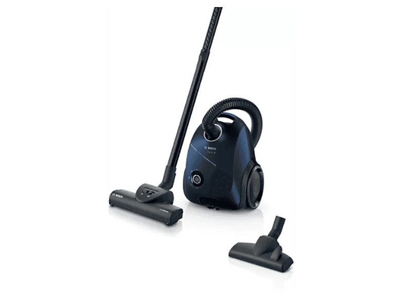 Aspirador con bolsa - BOSCH BGBS2BU1T, 850 W, Depósito 3,5 l, Negro