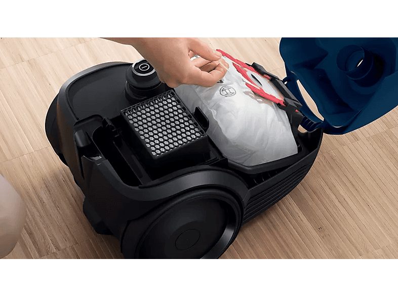 Aspirador con bolsa - BOSCH BGBS2BU1T, 850 W, Depósito 3,5 l, Negro — foto 5