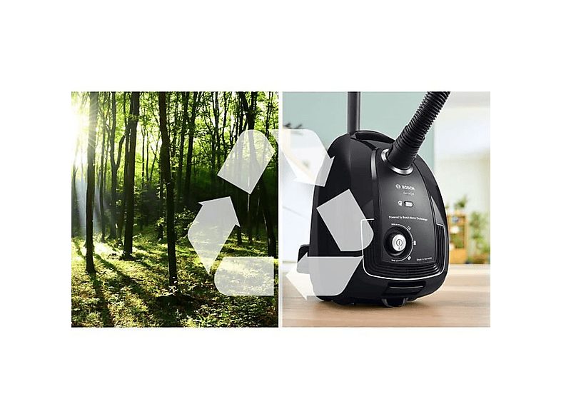 Aspirador con bolsa - BOSCH BGL38BA2H, 600 W, Depósito 4 l, Negro — foto 6