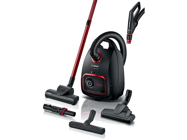 Aspirador con bolsa - BOSCH ProPower, 850 W, Depósito 1 l, Negro