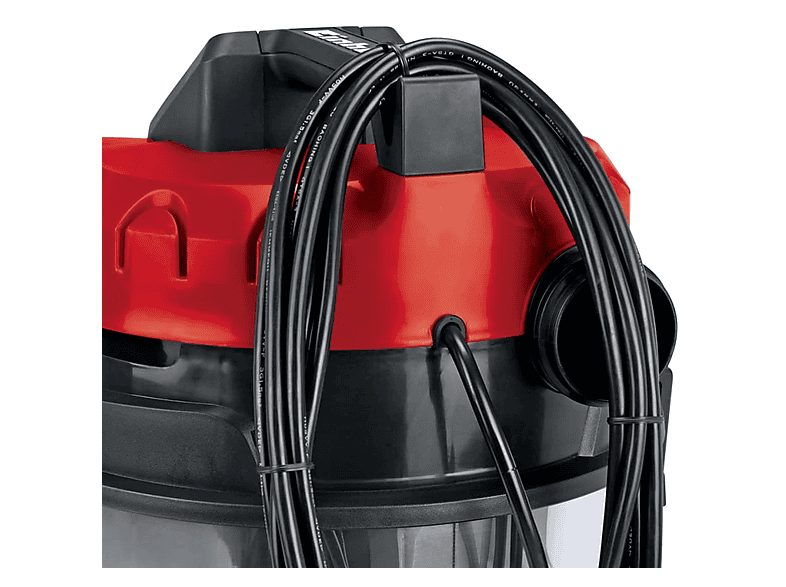 Aspirador con bolsa - EINHELL 2342354, 2600 W, Depósito 25 l, Negro, Rojo, Blanco — foto 4