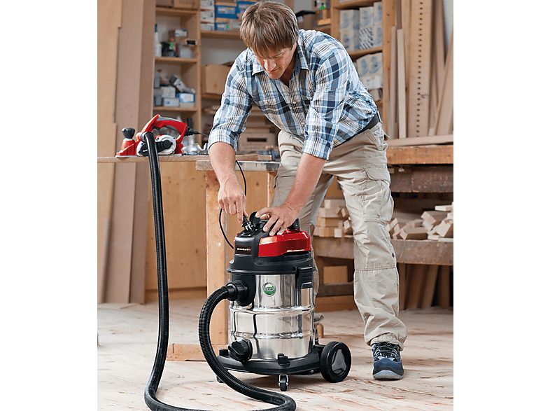 Aspirador con bolsa - EINHELL 2342354, 2600 W, Depósito 25 l, Negro, Rojo, Blanco — foto 8