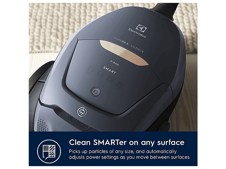 Aspirador con bolsa - ELECTROLUX 900 401 106, 600 W, Potencia de succión 600 W, Depósito 3,5 l, Azul — foto 4