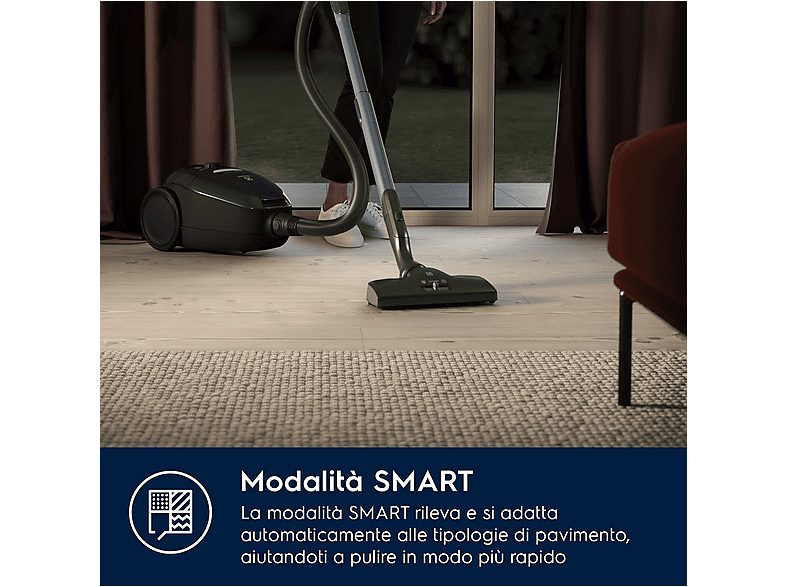 Aspirador con bolsa - ELECTROLUX 900 401 111, 600 W, Depósito 3,5 l, Negro — foto 6