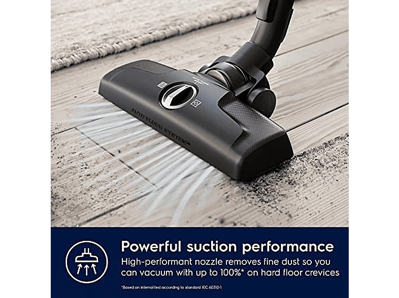 Aspirador con bolsa - ELECTROLUX EB61C3WBL, 850 W, Potencia de succión 232 AirWatt, Depósito 3,5 l, Oro — foto 6