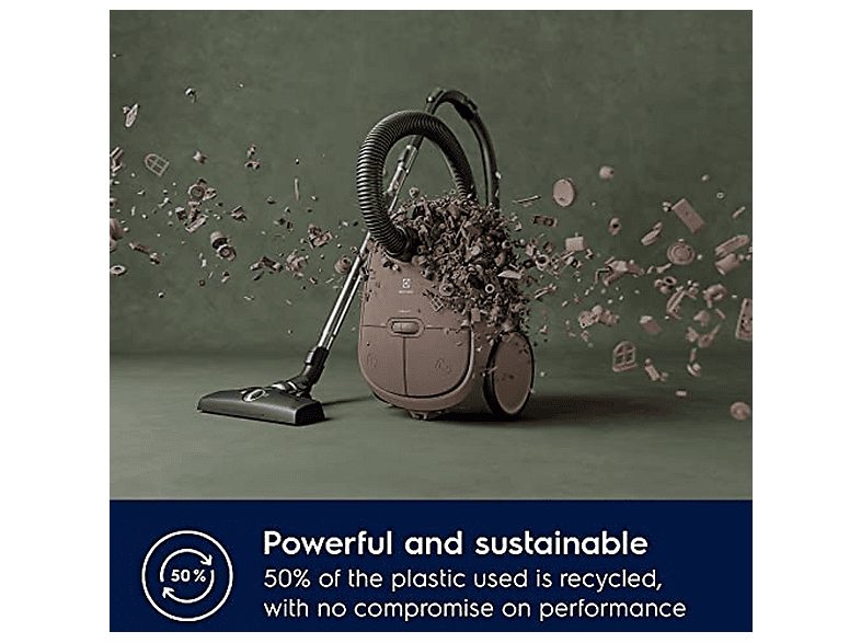 Aspirador con bolsa - ELECTROLUX EB61C3WBL, 850 W, Potencia de succión 232 AirWatt, Depósito 3,5 l, Oro — foto 7
