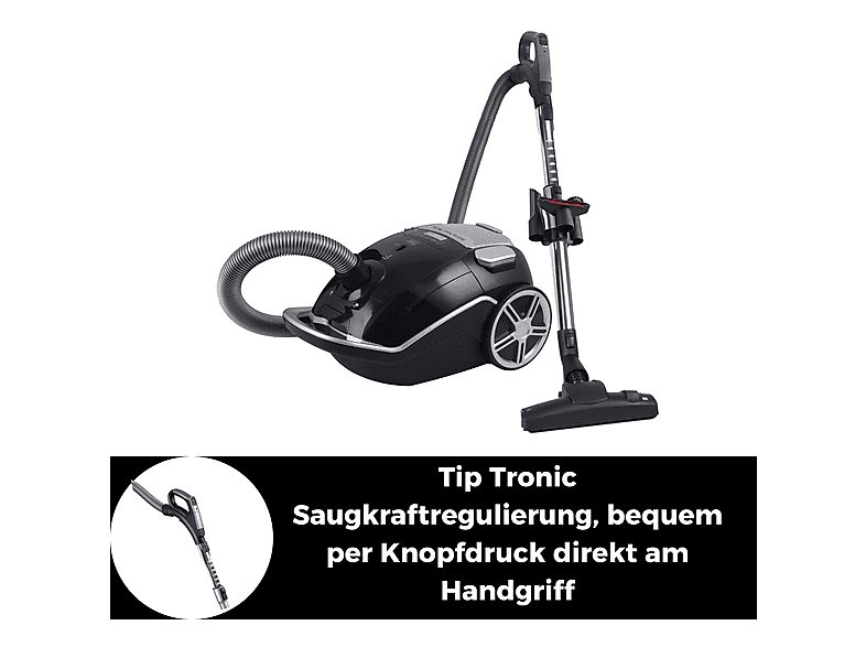 Aspirador con bolsa - FAKIR TS 790, 800 W, Depósito 3 l, Negro — foto 8