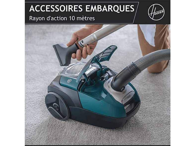 Aspirador con bolsa - HOOVER 39002271, 700 W, Depósito 3,5 l, Verde — foto 6